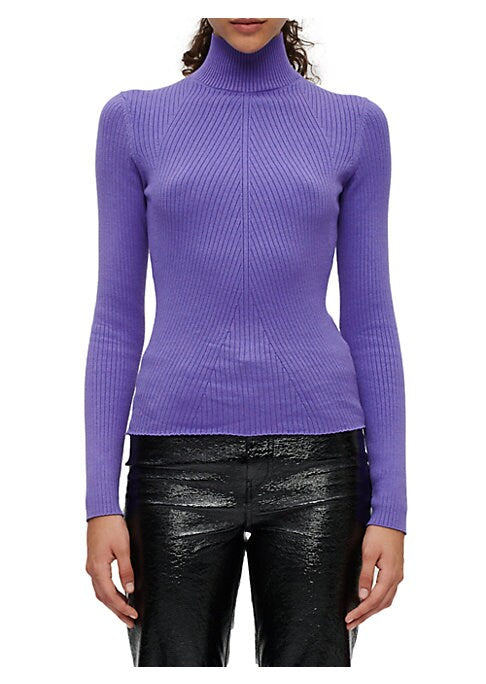 Chic Ribbed Turtleneck Top