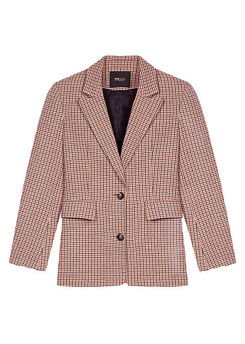 Chic Houndstooth Blazer