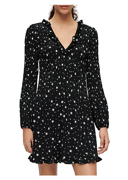 Starry Ruffle Mini Dress