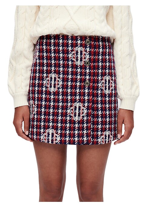 Button-Accent Mini Skirt