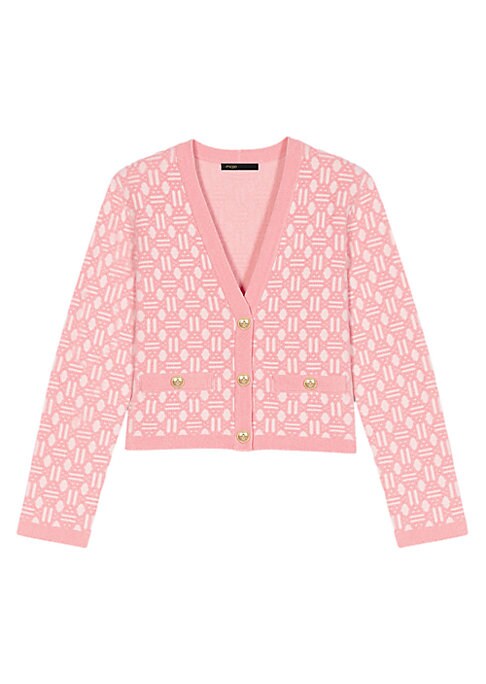 Clover Print Cropped Sweater