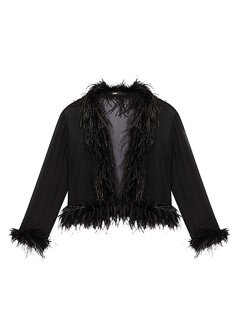 Feathered Sheer Elegance Top