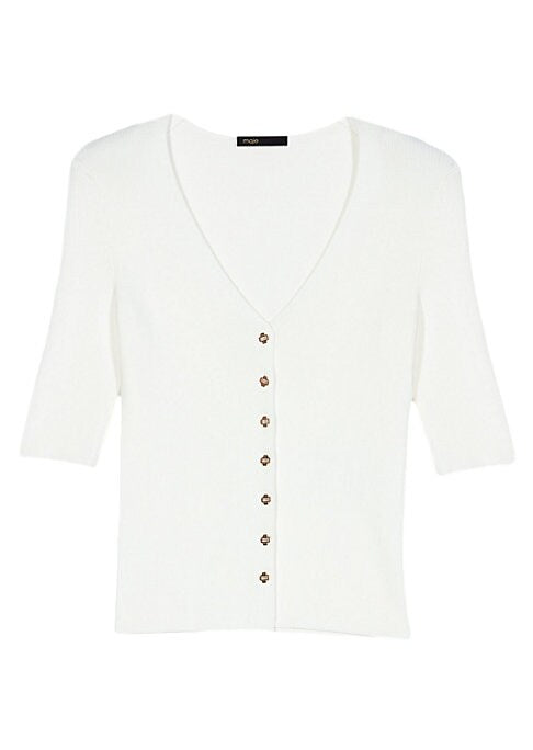 Chic V-Neck Ribbed Top