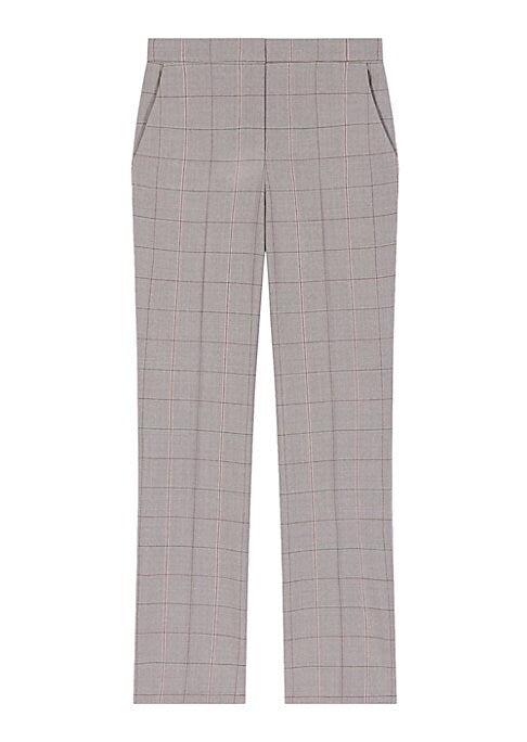 Checked Wool Trousers