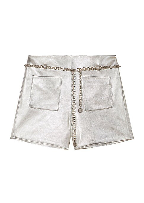 Shiny Leather Chic Shorts