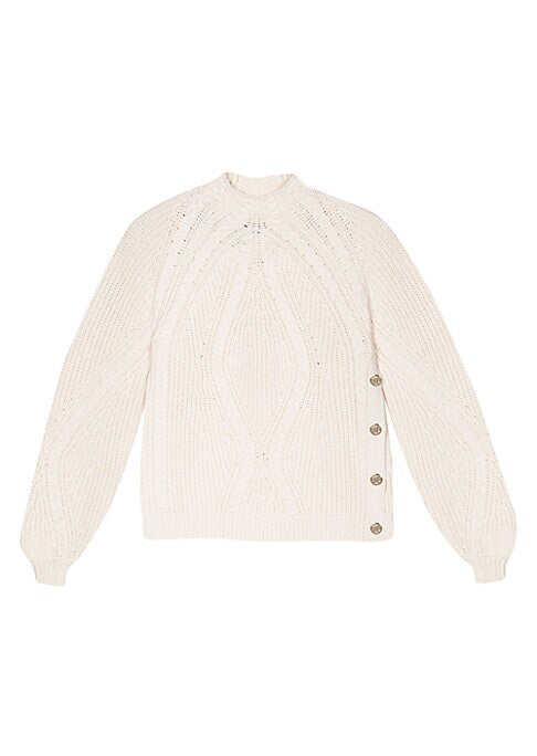 Button-Detail Knit Top