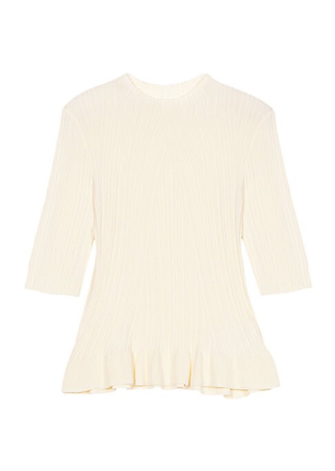 Chic Ruffle Knit Sweater