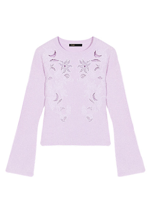Embroidered Spring Knit Sweater