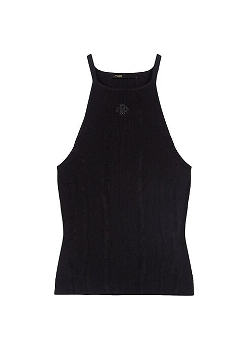 Embroidered Halter Tank