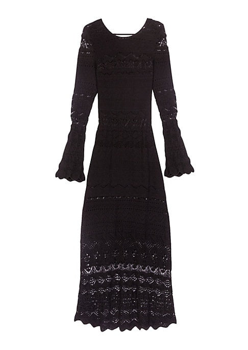 Lace-Inspired Evening Knit Dress