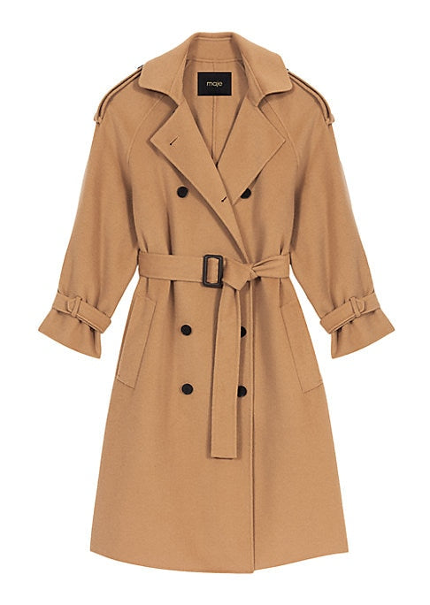 Wool Blend Classic Trench