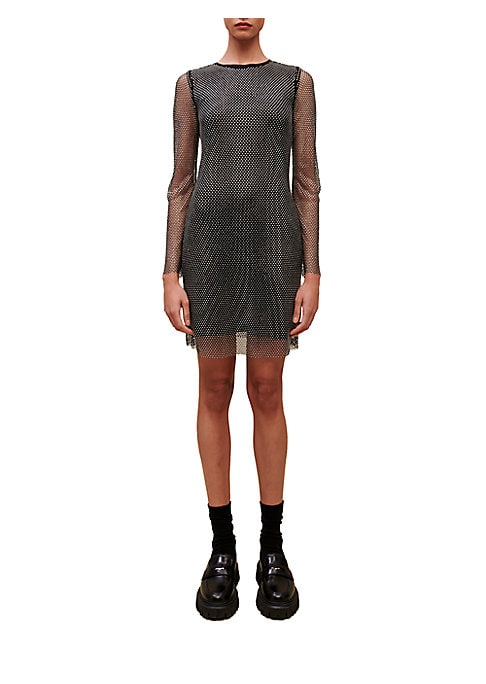 Glitter Mesh Minidress