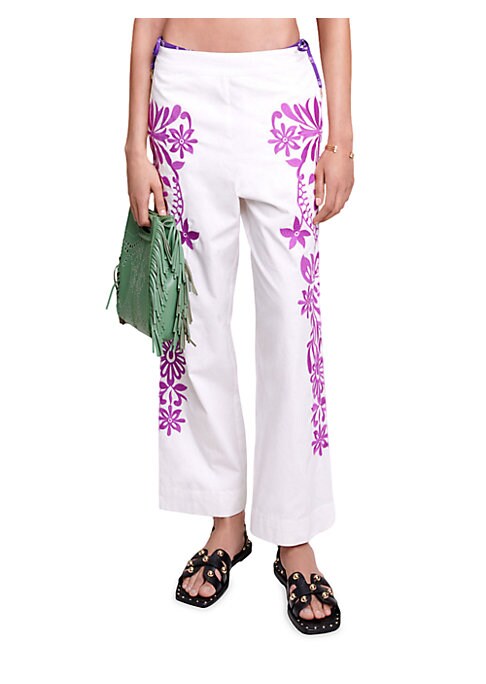 Tropical Floral Flare Pants