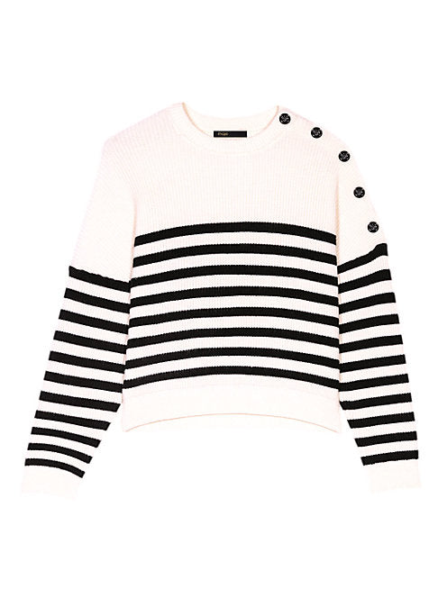 Chic Breton Crop Sweater