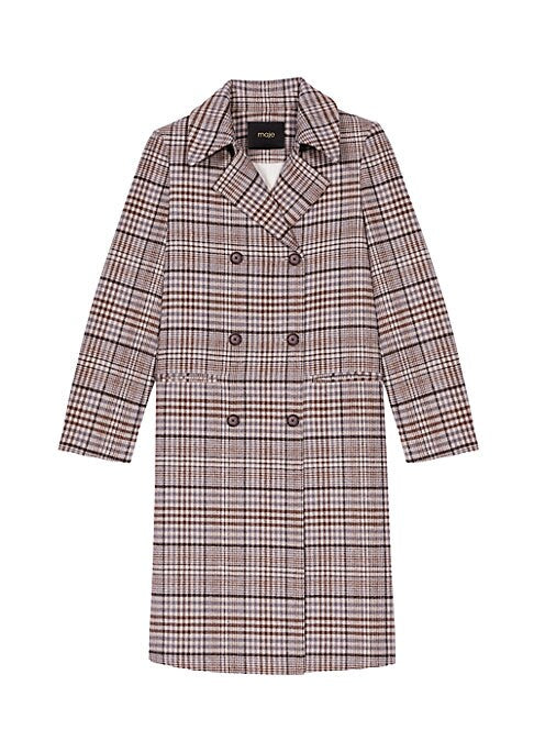 Chic Checkered Overcoat