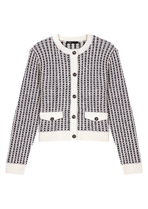 Chic Houndstooth Cardigan