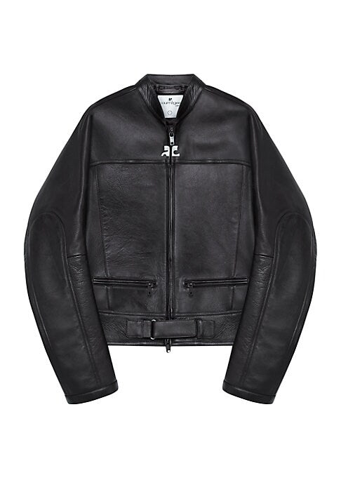 Chic Leather Bomber Jacket