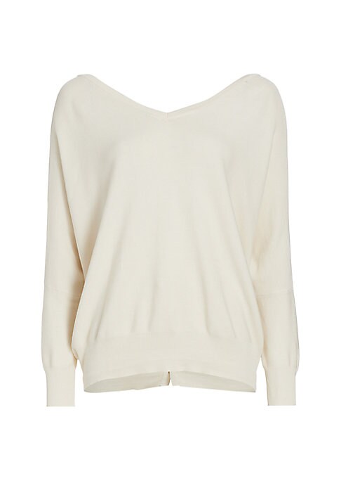 Draped V-Back Sweater