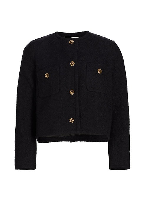 Cropped Luxe Tweed Jacket