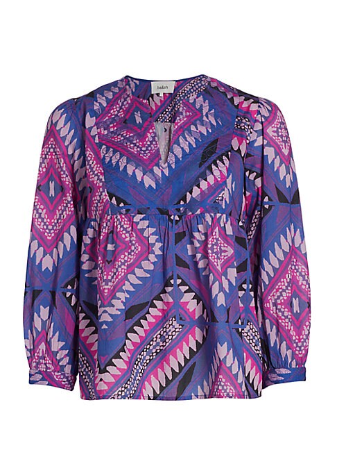 Vibrant Geometric Cotton Top
