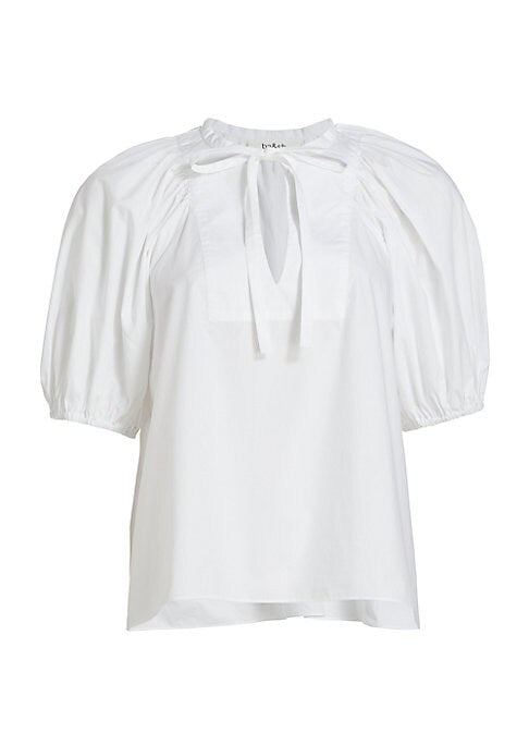 Puff Sleeve Cotton Blouse