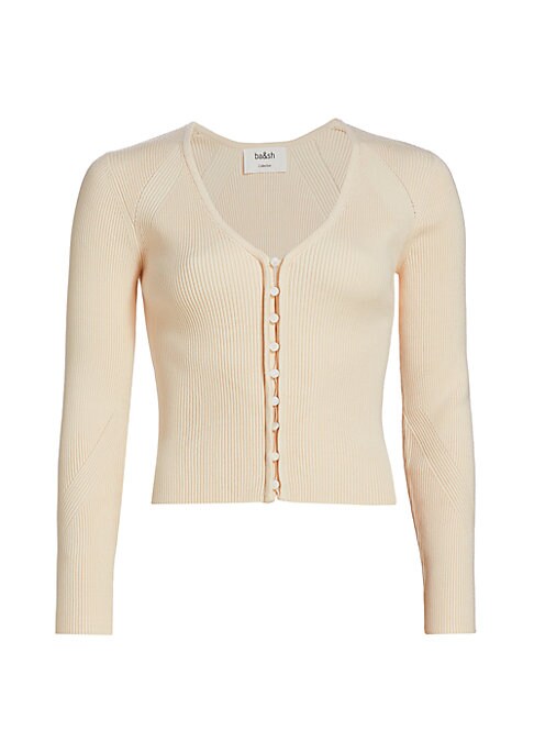 Ribbed V-Neck Cardigan