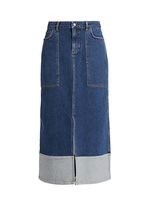 Denim Elegance Midi Skirt