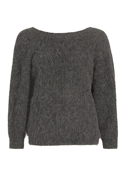 Twist-Front Alpaca Sweater