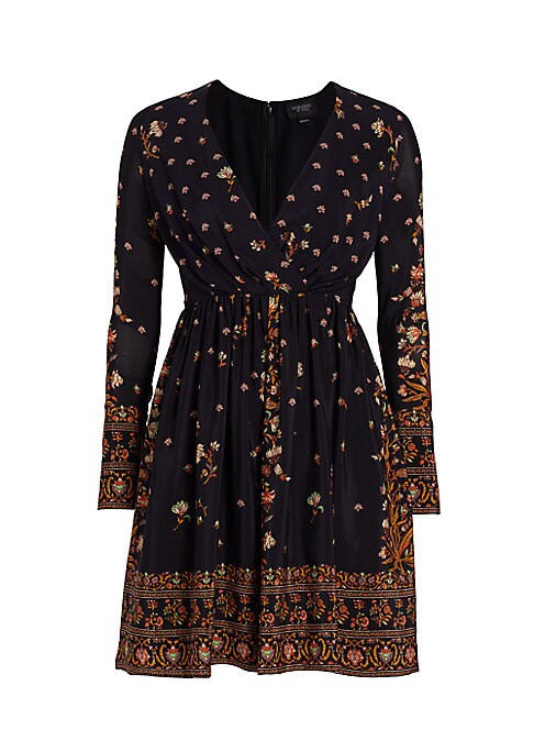 Vibrant Floral Wrap Dress