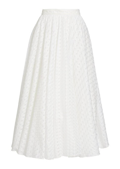 Elegant Embroidered Midi Skirt
