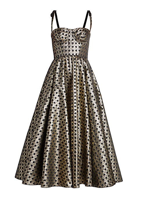 Glistening Flare Evening Dress