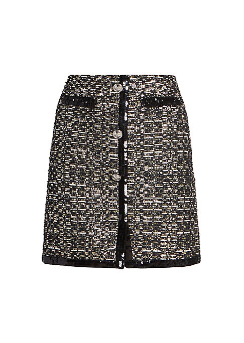 Glimmering Boucle Mini Skirt