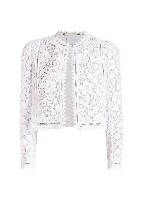 Lace Trimmed Open Jacket