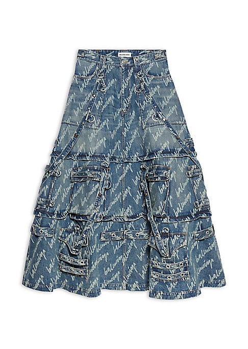 Denim Raver Maxi Skirt