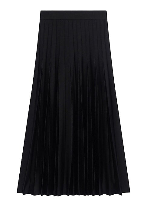 Knit Flare Midi Skirt