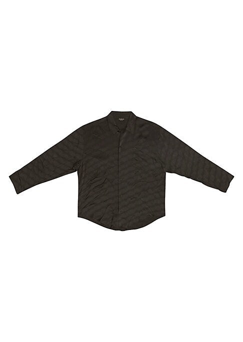 Chic Crinkle Button-Up