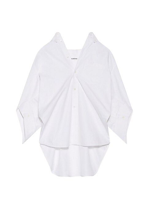 Twisted Poplin Blouse