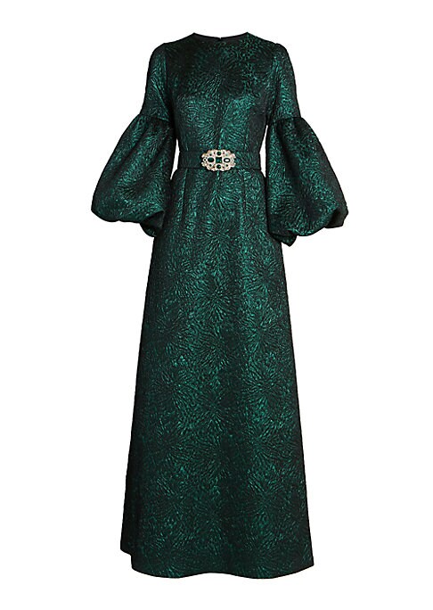 Glistening Puff-Sleeve Gown
