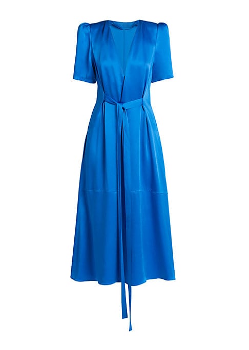 Elegant Satin Wrap Dress