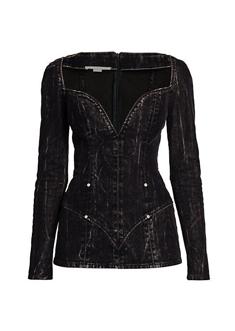 Velvet Heart Denim Top