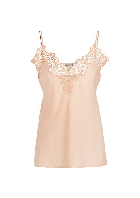 Lace-Trimmed Silk Cami