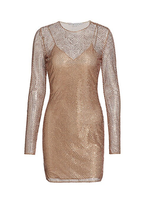 Glimmering Silk Overlay Dress