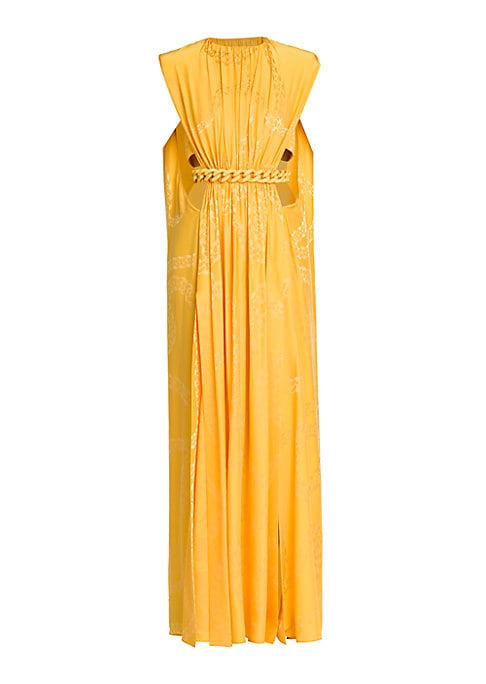 Sleek Chain Cut-Out Gown