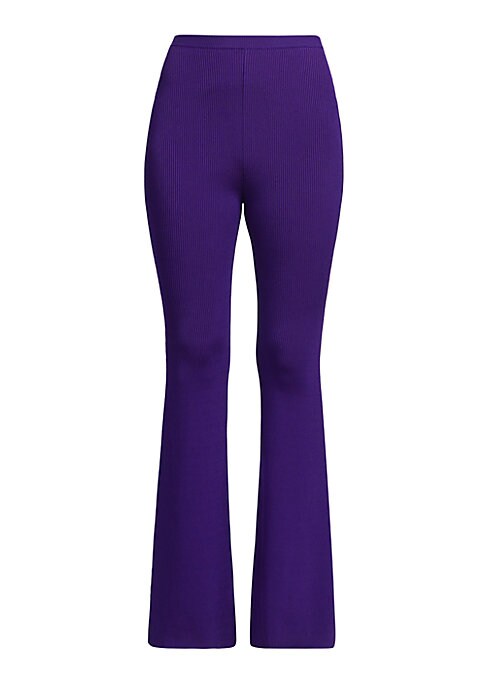 Chic Flare Knit Trousers