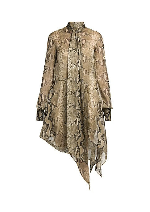 Python Luxe Shirtdress