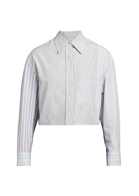 Pinstripe Chic Crop Top
