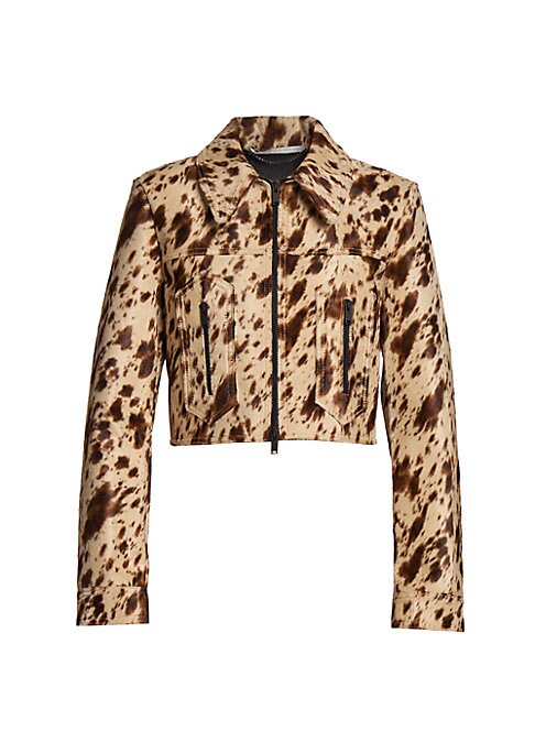 Pony-Patterned Cropped Jacket