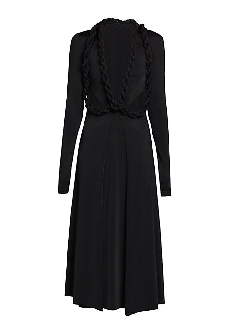 Braided Elegance Midi Dress