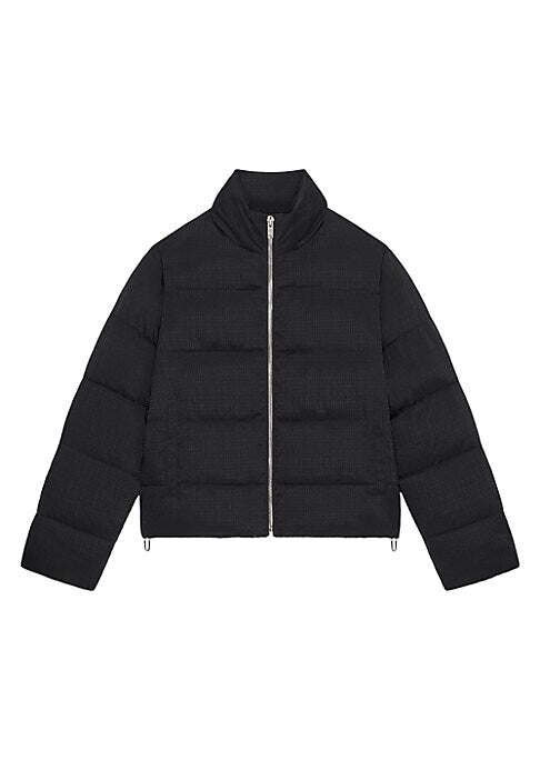 Jacquard High-Collar Puffer
