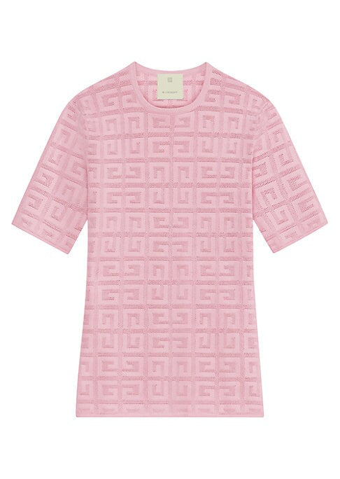 Fitted Logo Short-Sleeve Sweater